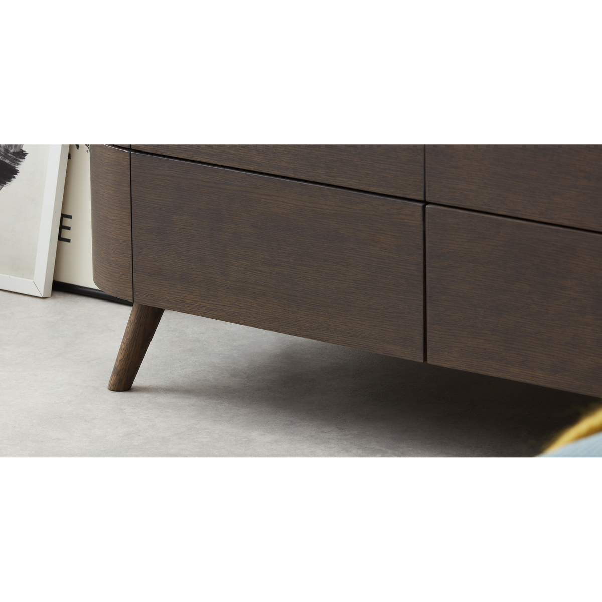 Ada Wide Chest of Drawers, Dark Stain Oak – image 4
