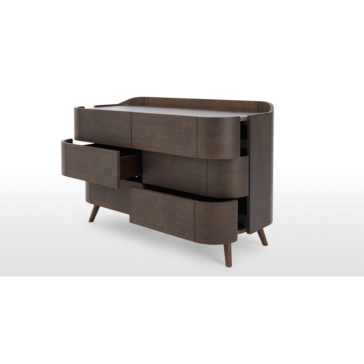Ada Wide Chest of Drawers, Dark Stain Oak – image 5