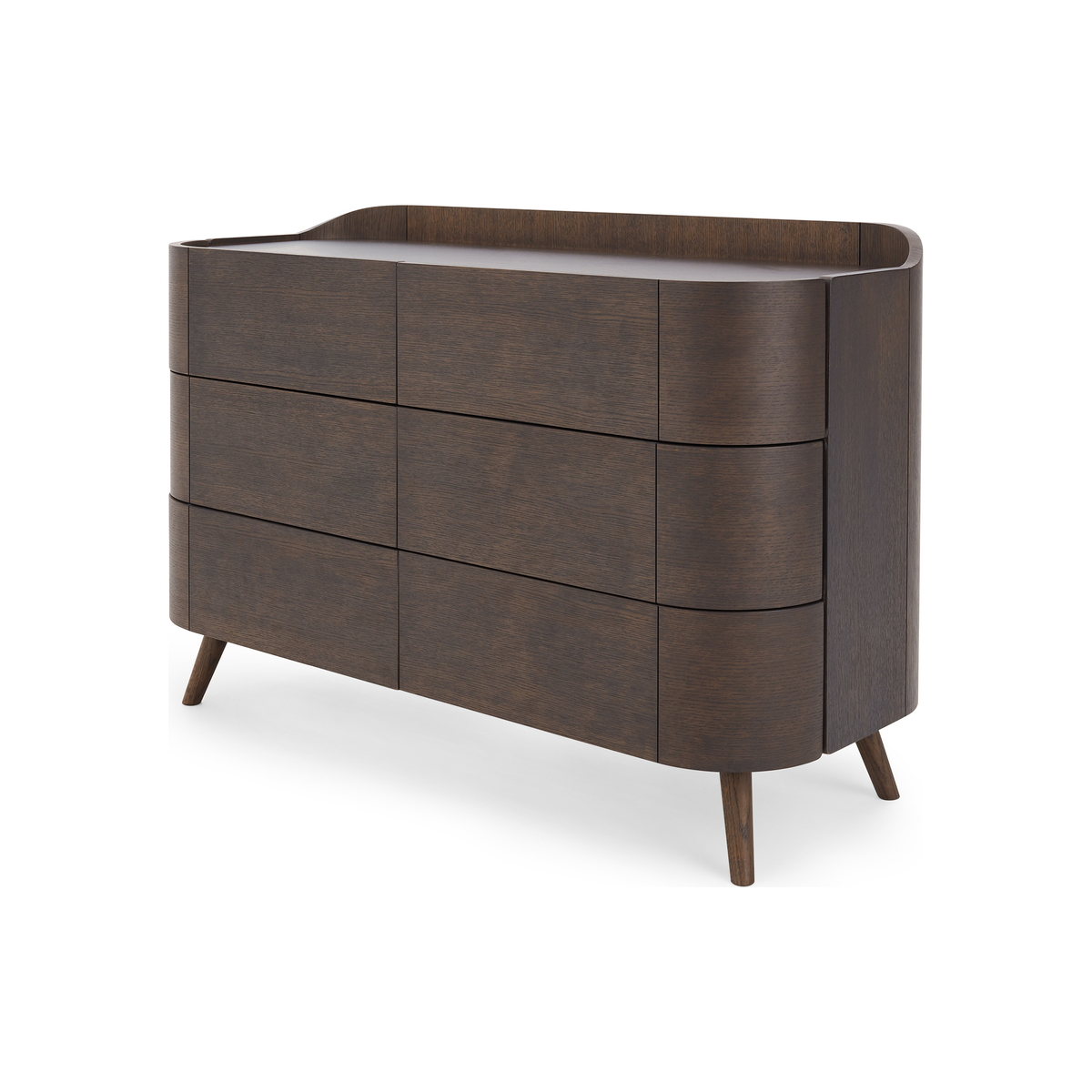 Ada Wide Chest of Drawers, Dark Stain Oak – image 2