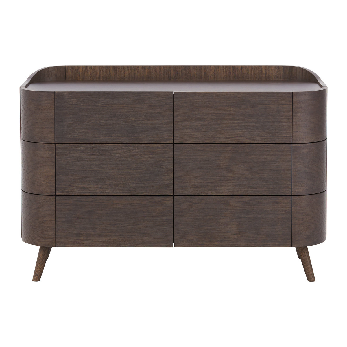 Ada Wide Chest of Drawers, Dark Stain Oak – image 1