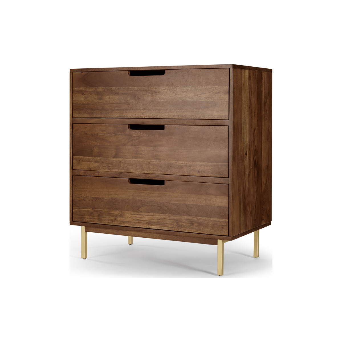 Tayma Chest of Drawers, Acacia Wood & Brass – image 2