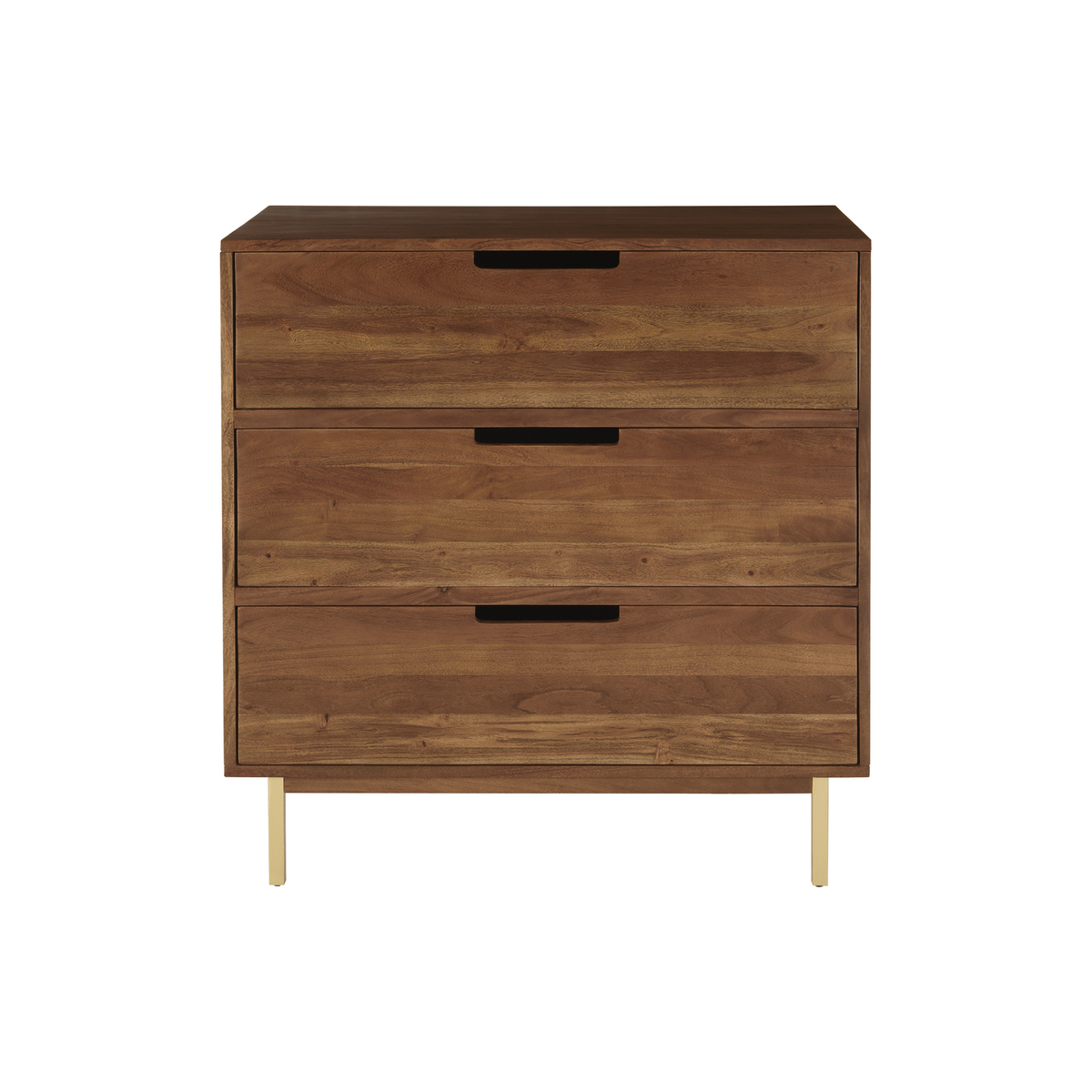 Tayma Chest of Drawers, Acacia Wood & Brass – image 1