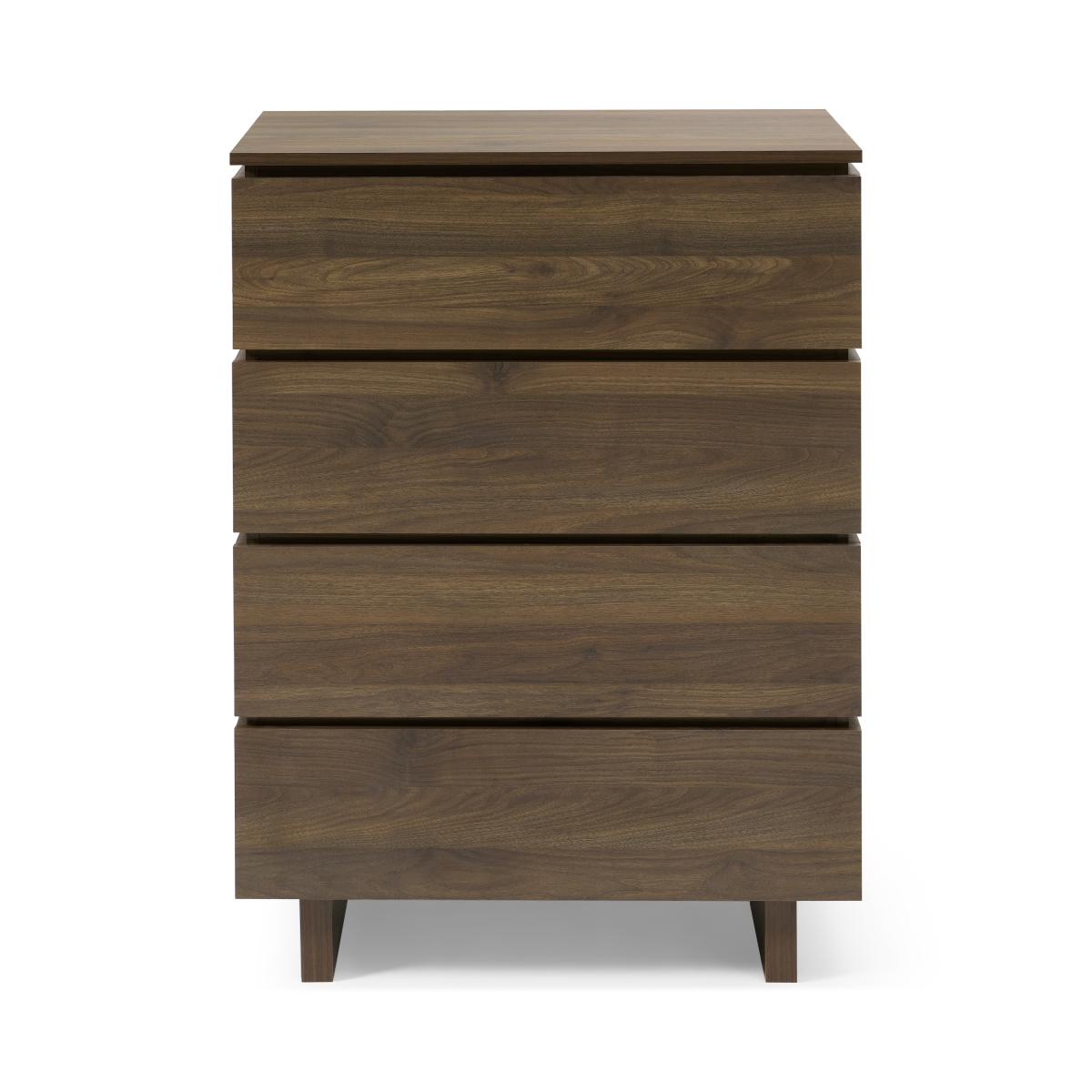 Erma 4 Drawer Chest of Drawers. Dark Walnut – image 2