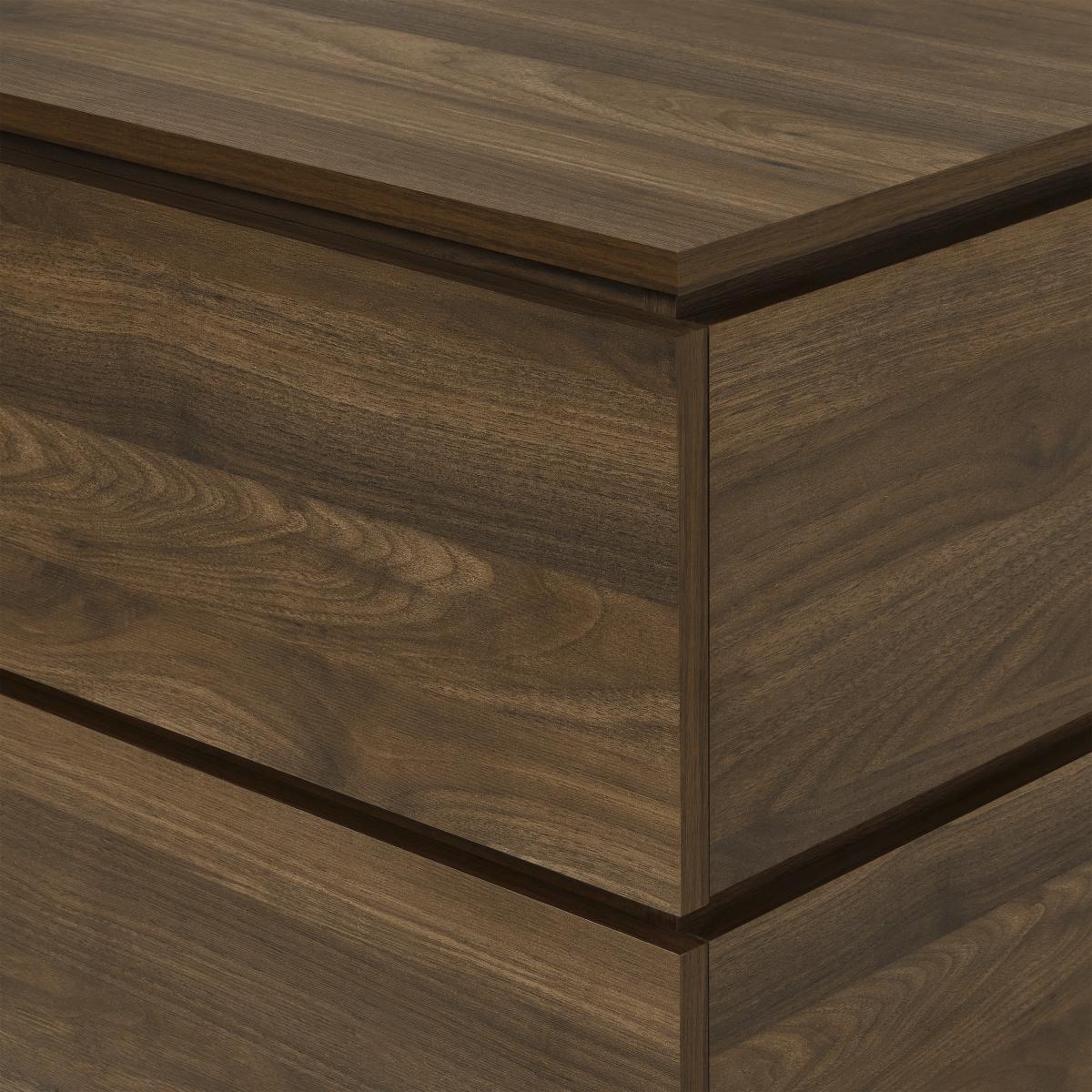 Erma 4 Drawer Chest of Drawers. Dark Walnut – image 6