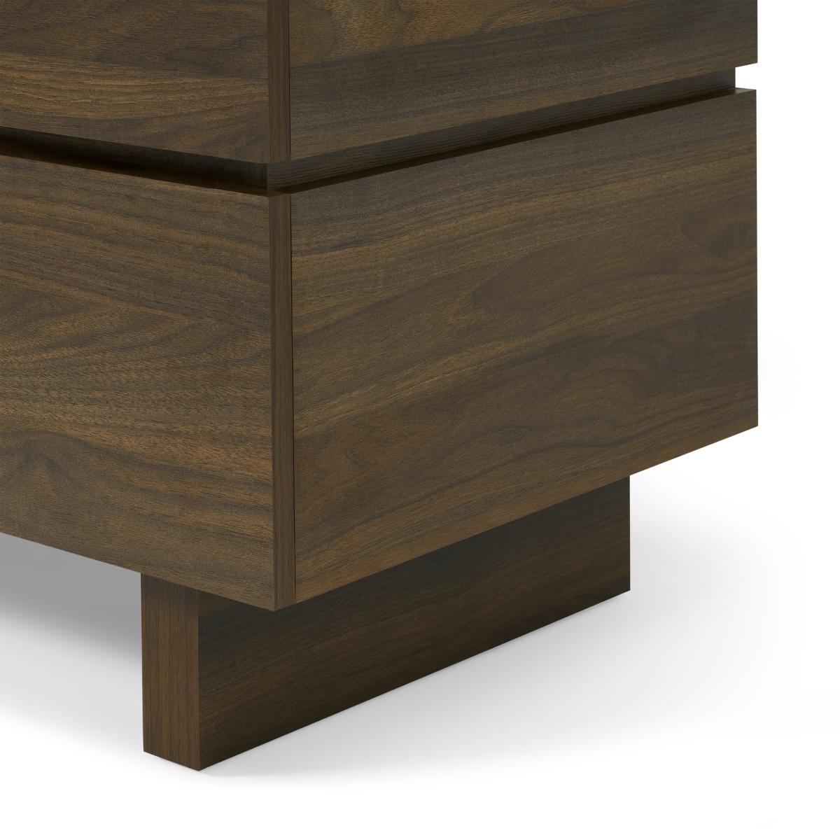 Erma 4 Drawer Chest of Drawers. Dark Walnut – image 7