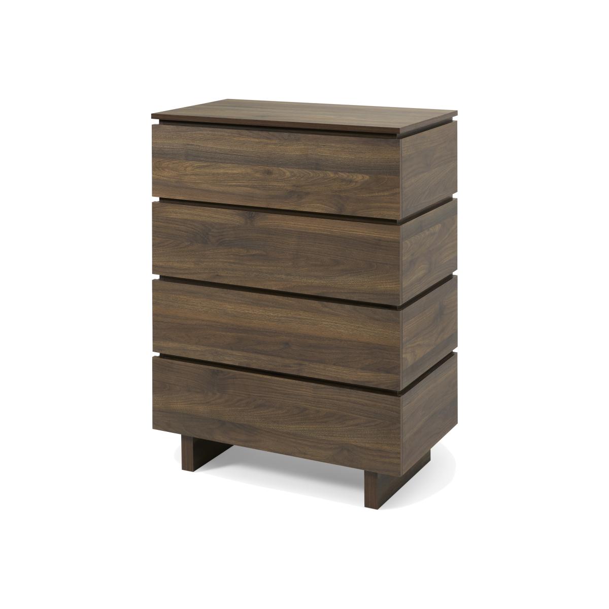 Erma 4 Drawer Chest of Drawers. Dark Walnut – image 1