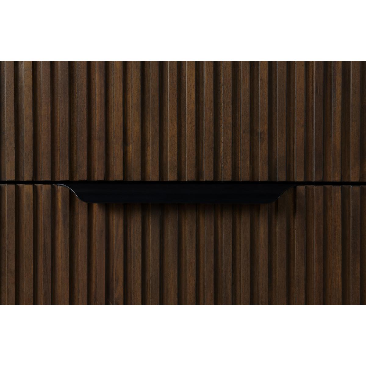 Anwick Chest of Drawers, Dark Stain Acacia & Black – image 7