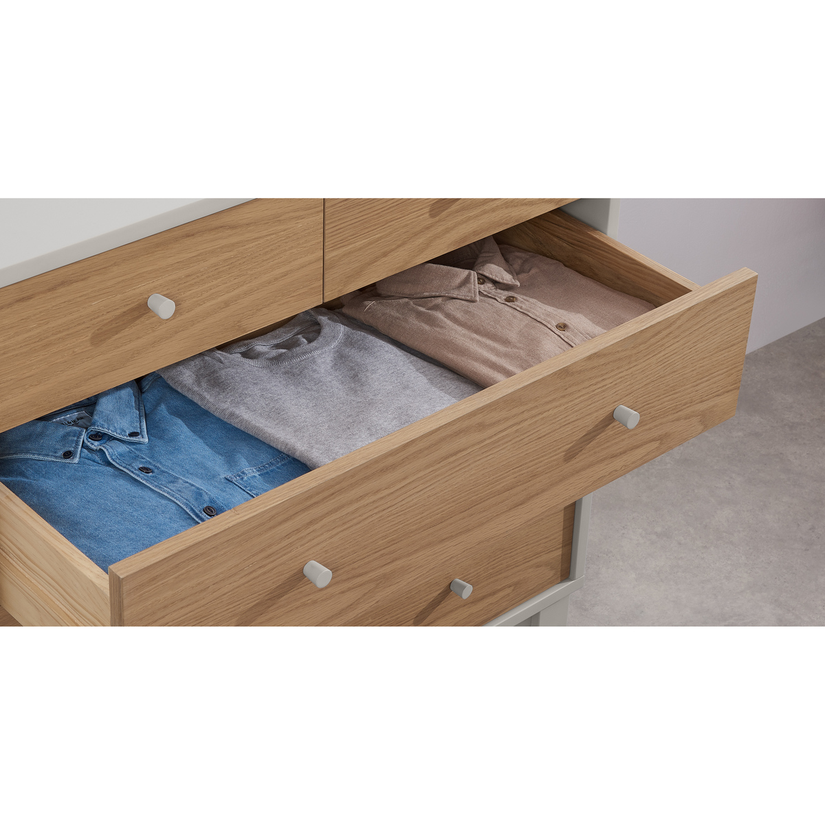 Ralph Chest of Drawers, Oak & Mushroom Grey – image 4