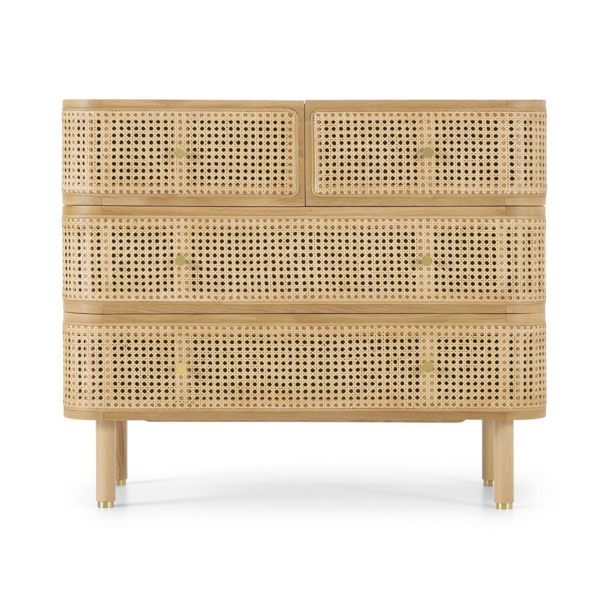 Ankhara Chest of Drawers, Rattan & Oak – image 2