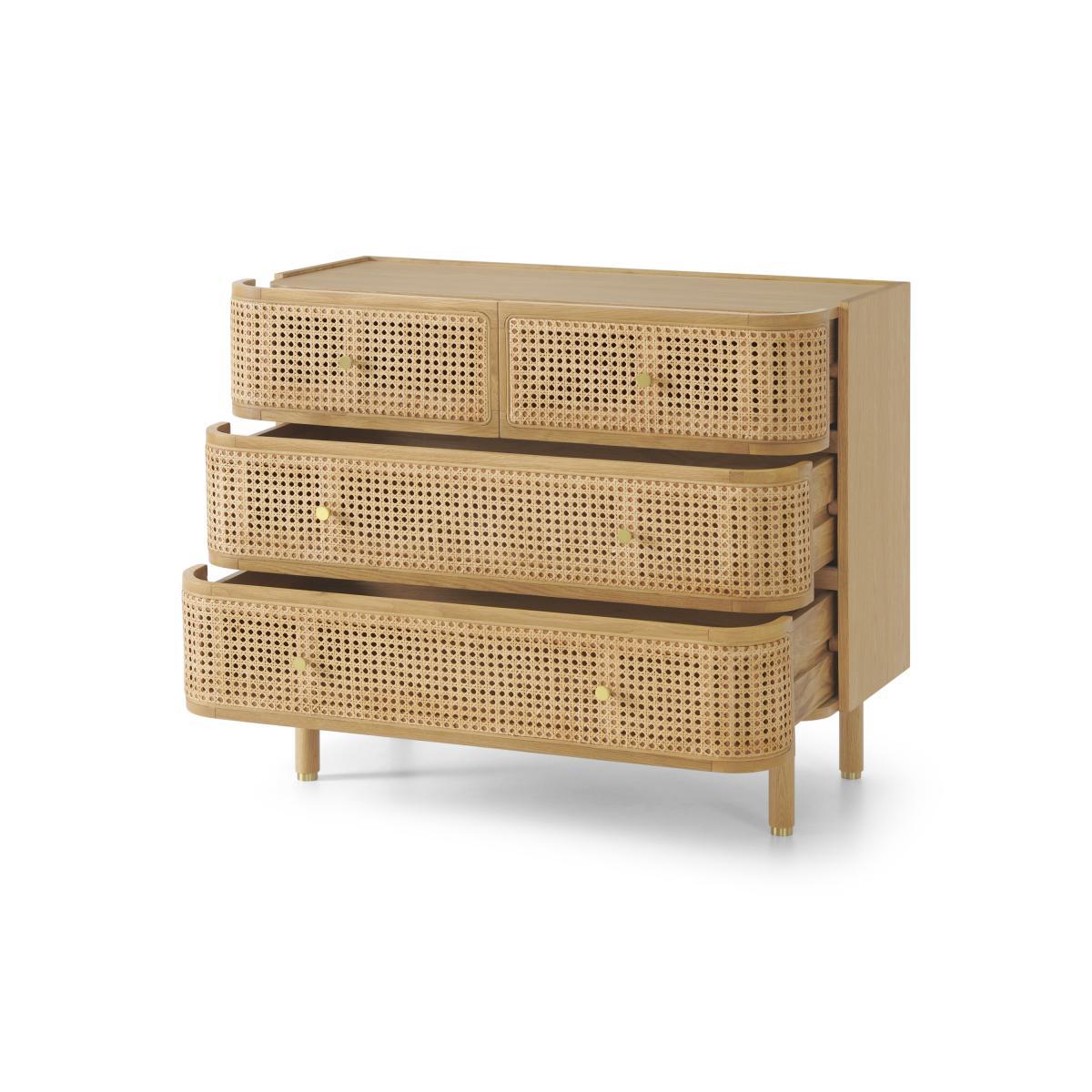 Ankhara Chest of Drawers, Rattan & Oak – image 6