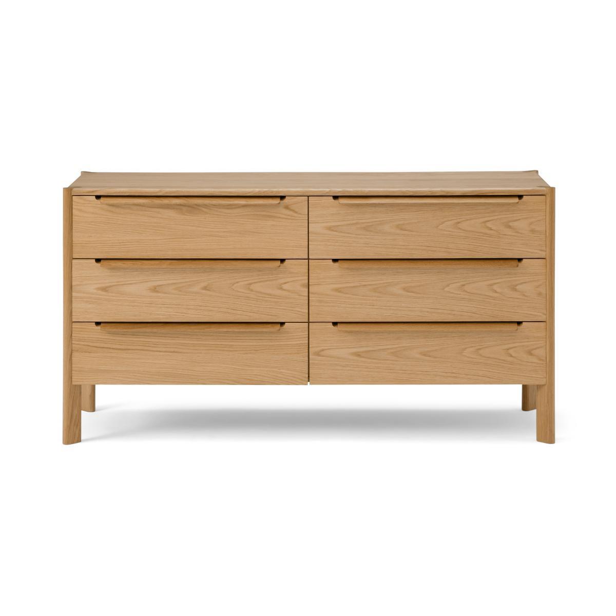 Ardelle Wide Chest of Drawers, Oak – image 2