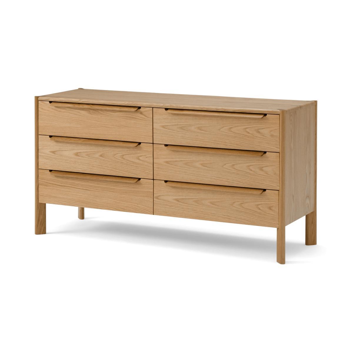 Ardelle Wide Chest of Drawers, Oak – image 3