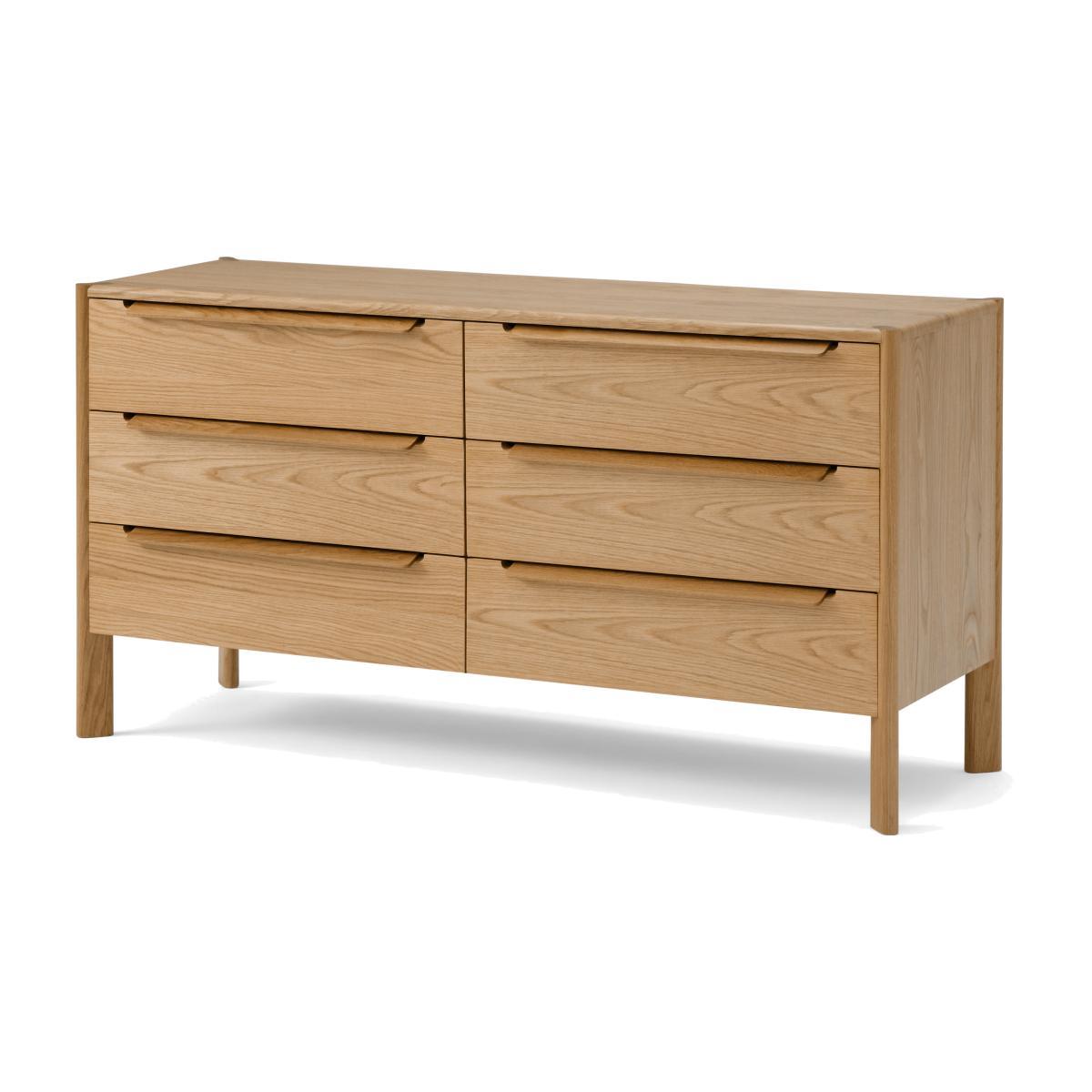 Ardelle Wide Chest of Drawers, Oak – image 1