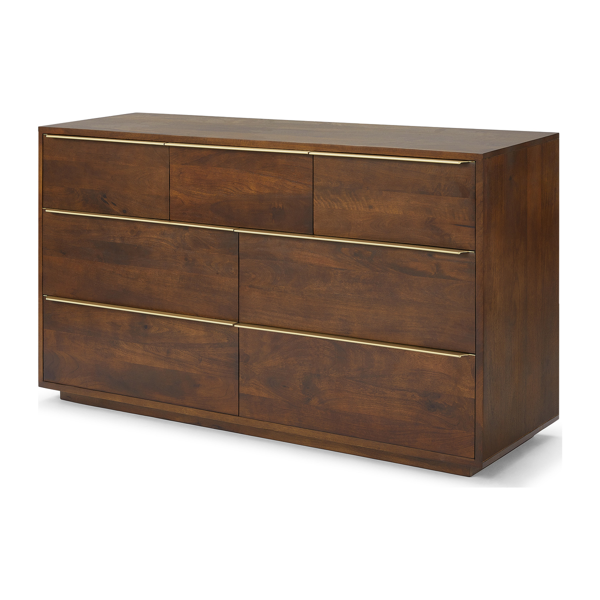 Anderson Wide Chest of Drawers, Mango Wood & Brass – image 2