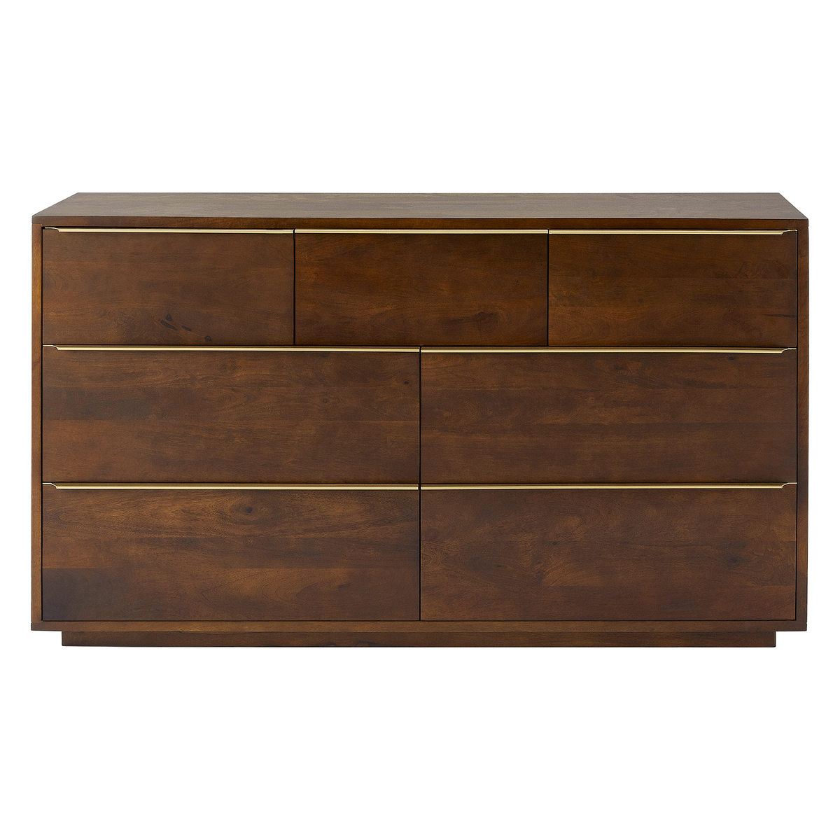 Anderson Wide Chest of Drawers, Mango Wood & Brass – image 1
