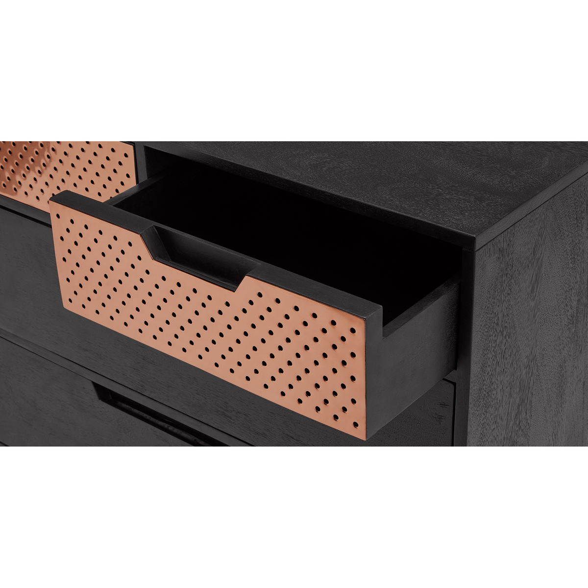 Franklin Chest Of Drawers, Mango Wood & Copper – image 5