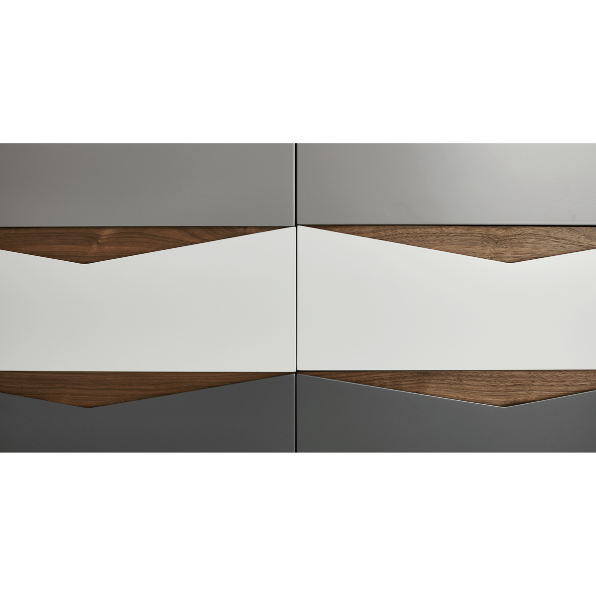 Louis Wide Chest Of Drawers, Walnut and Charcoal – image 8