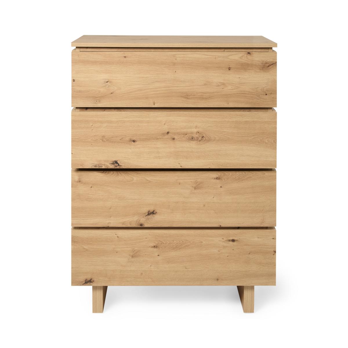Erma 4 Drawer Chest of Drawers. Distressed Oak – image 2