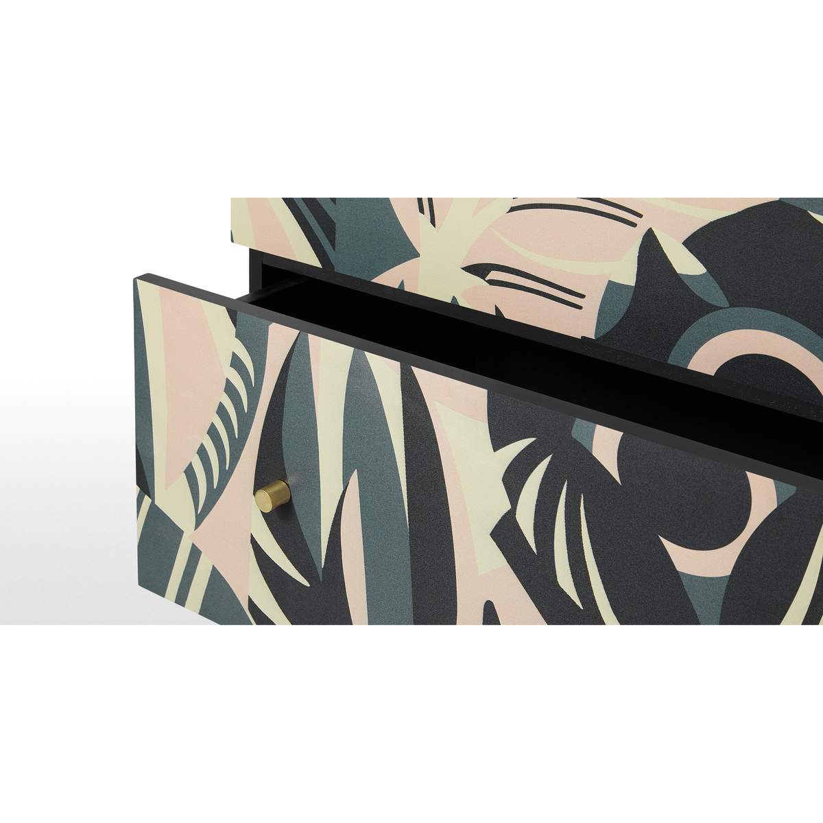 Luxari Chest of Drawers, Printed and Black Stain Mango Wood – image 6