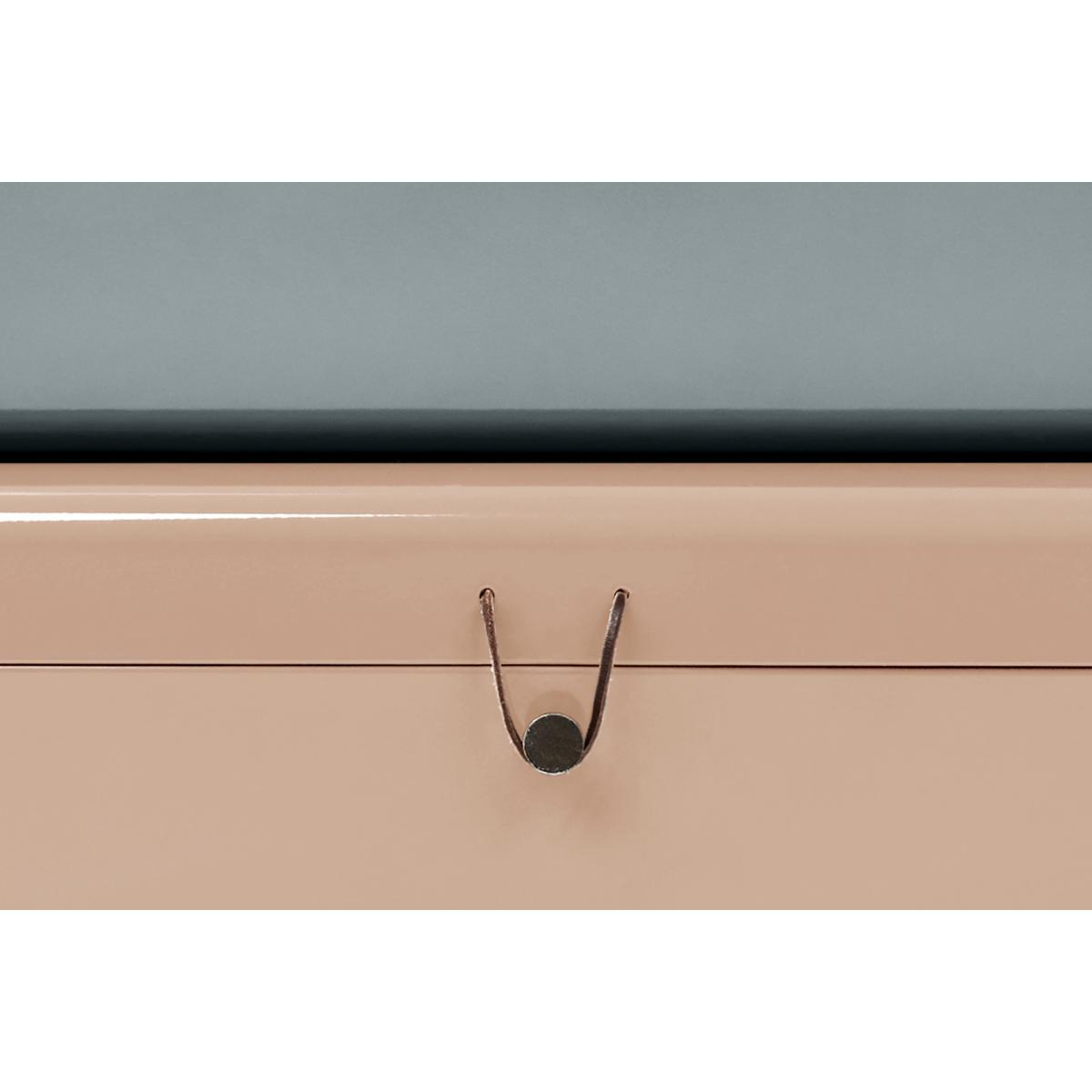 Daven Set of 2 Metal Storage Box Trunks, Pink & Grey – image 7