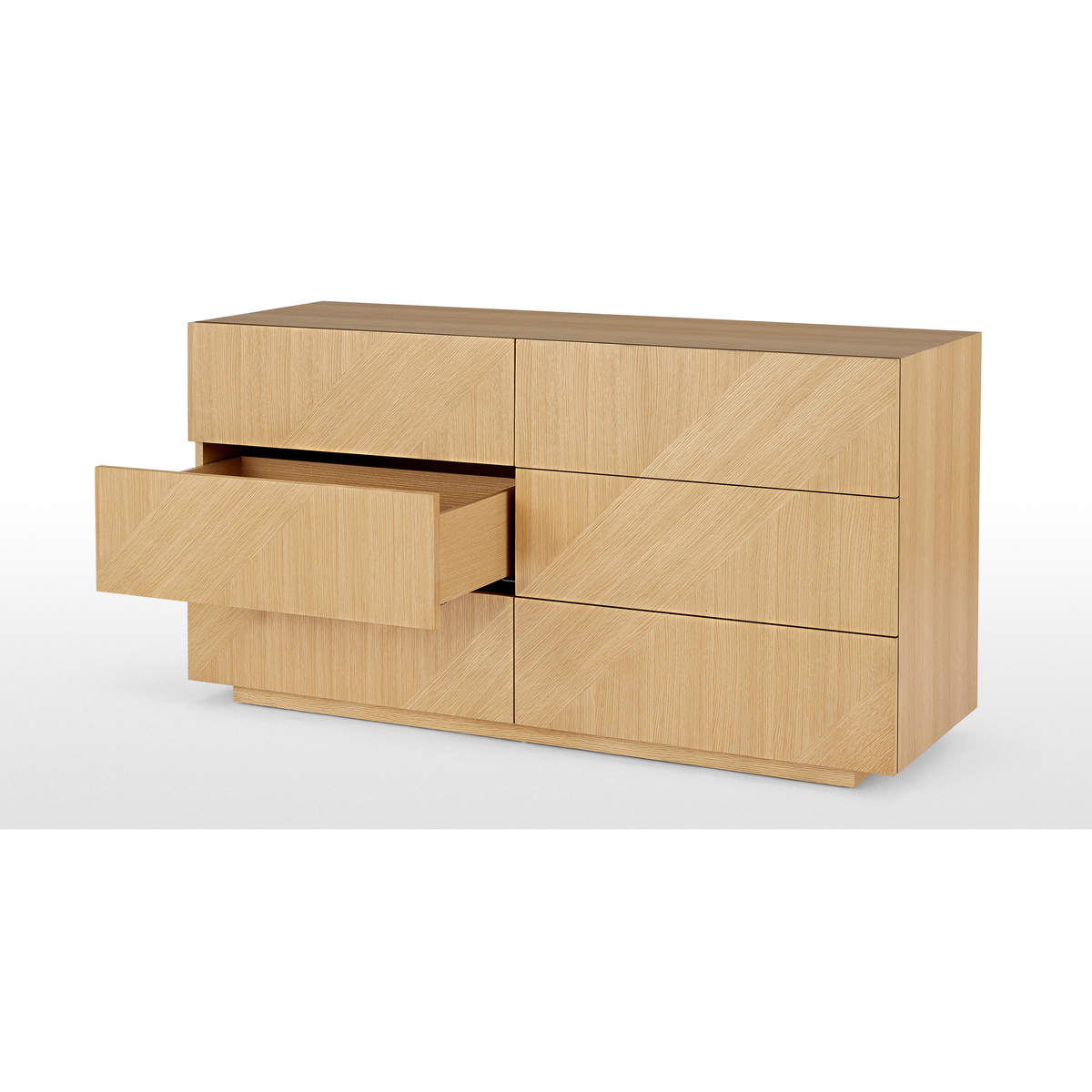 Hazzard Wide Chest of Drawers, Oak – image 5