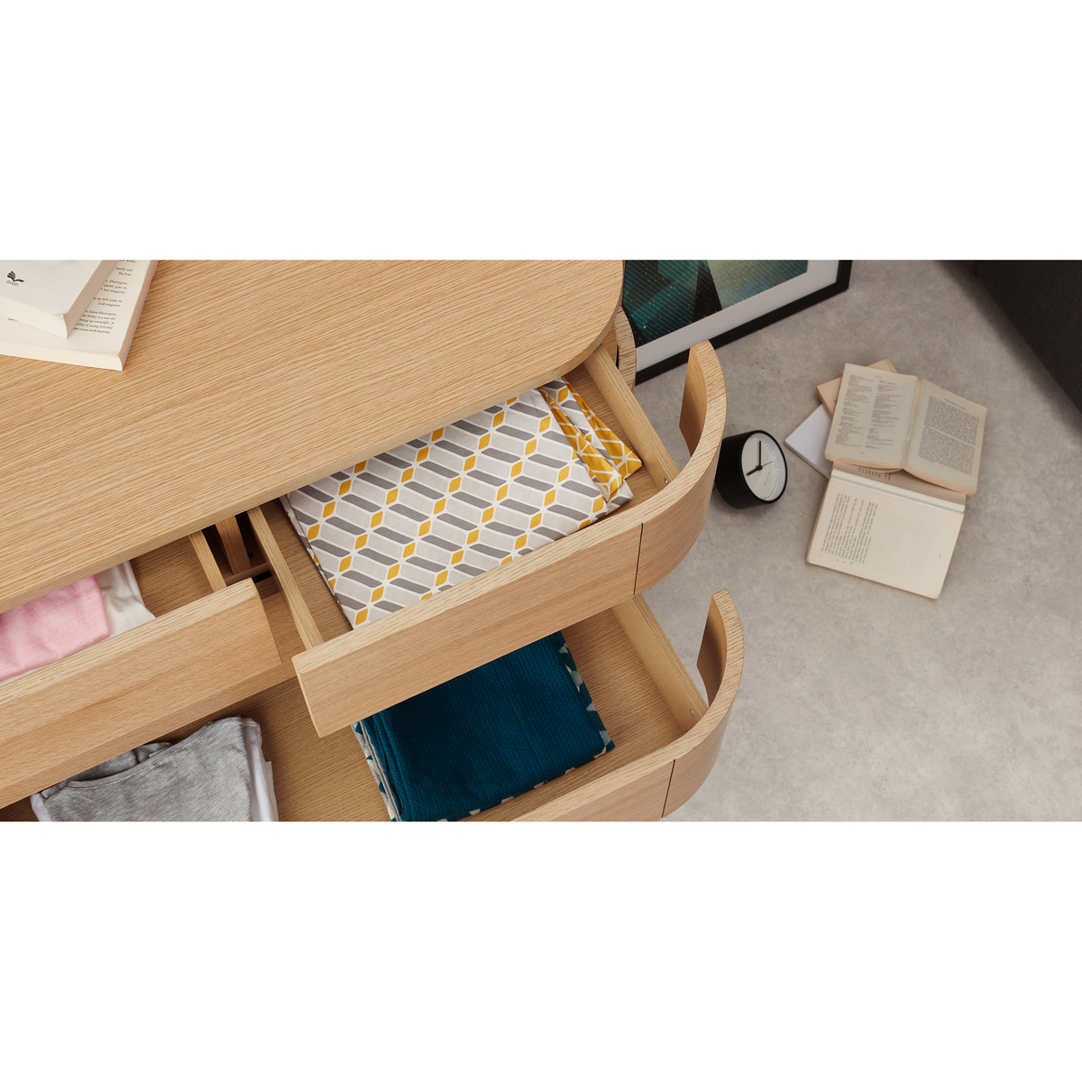 Ada 5 Drawer Chest of Drawers, Oak – image 7