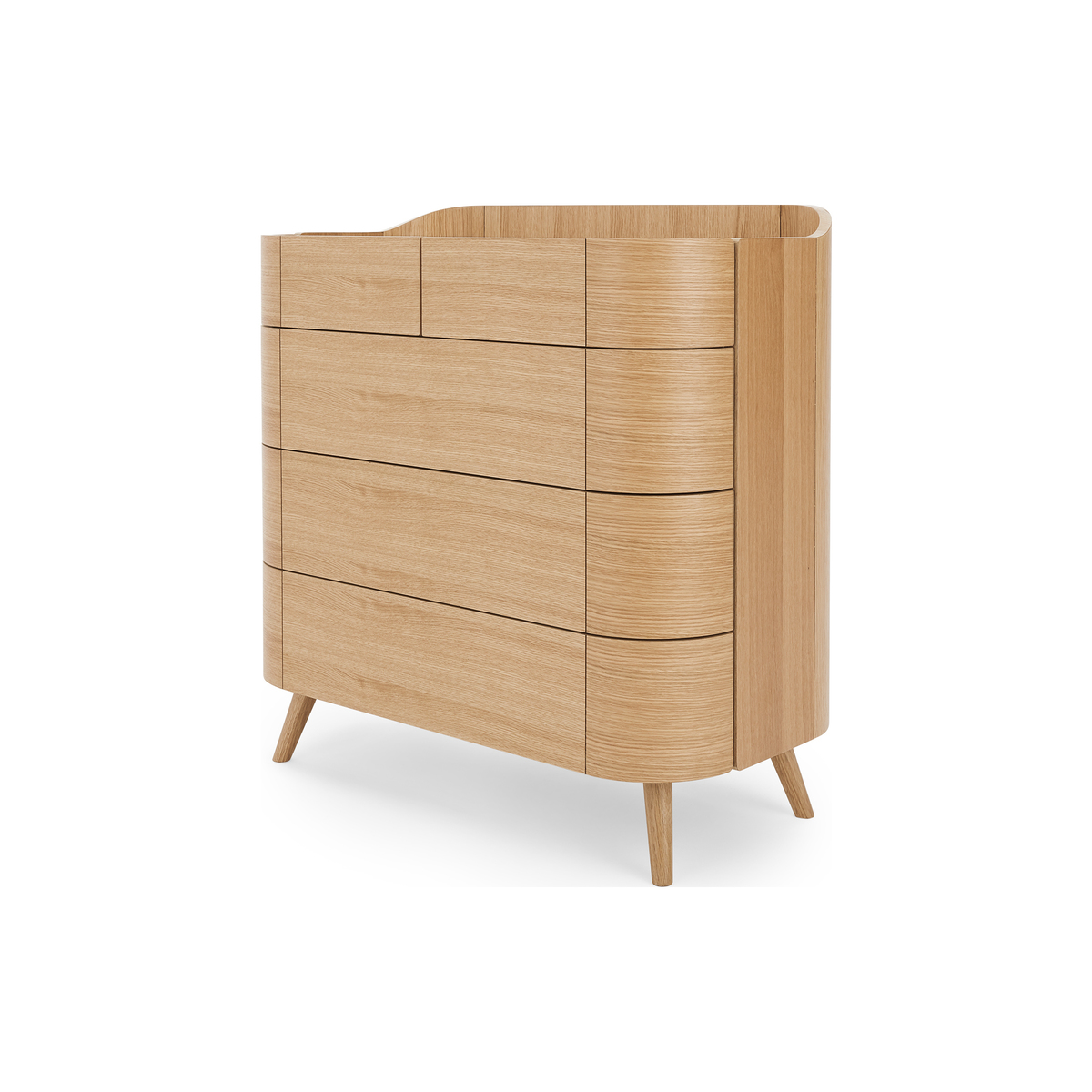 Ada 5 Drawer Chest of Drawers, Oak – image 2