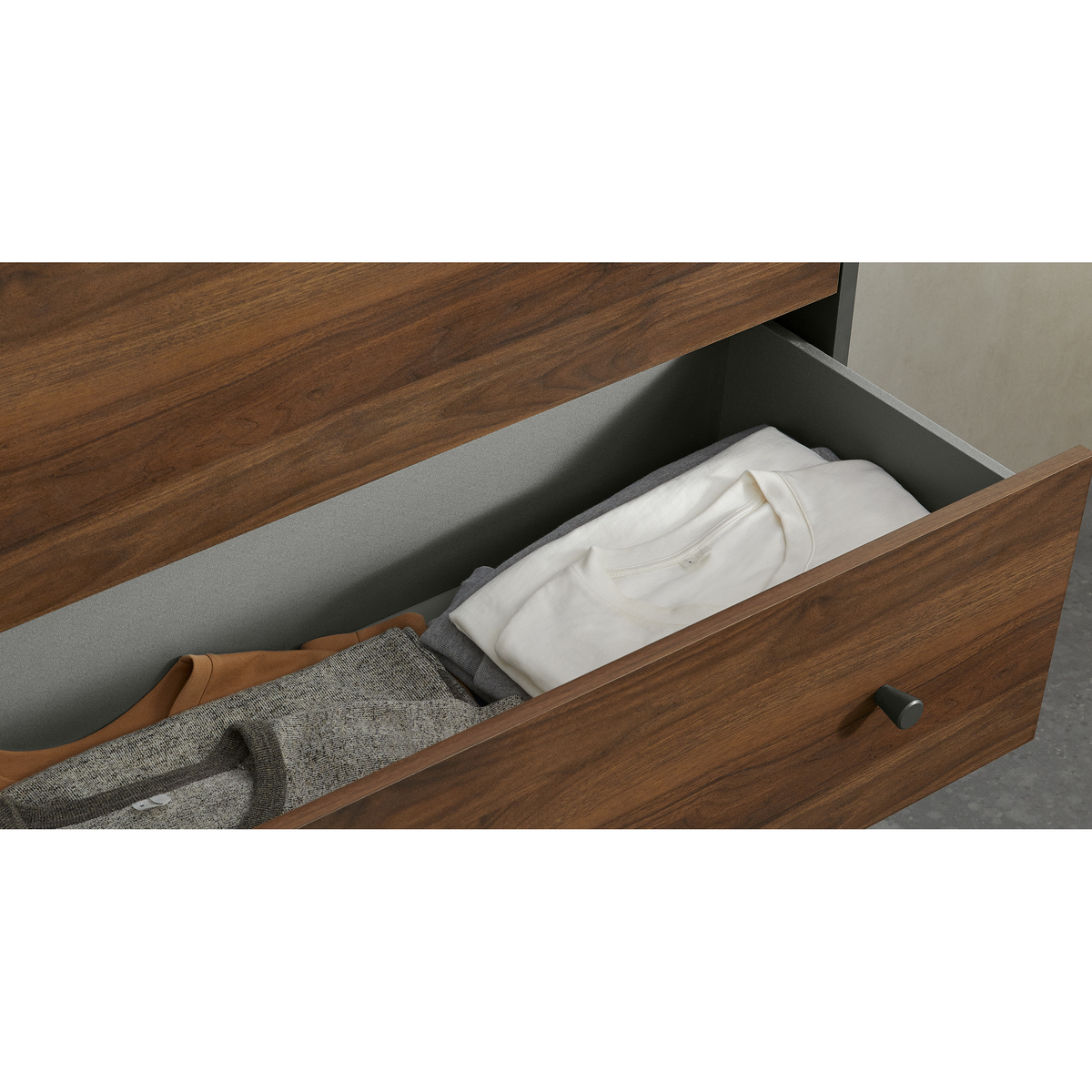 Larsen Chest Of Drawers, Walnut Effect & Grey – image 3