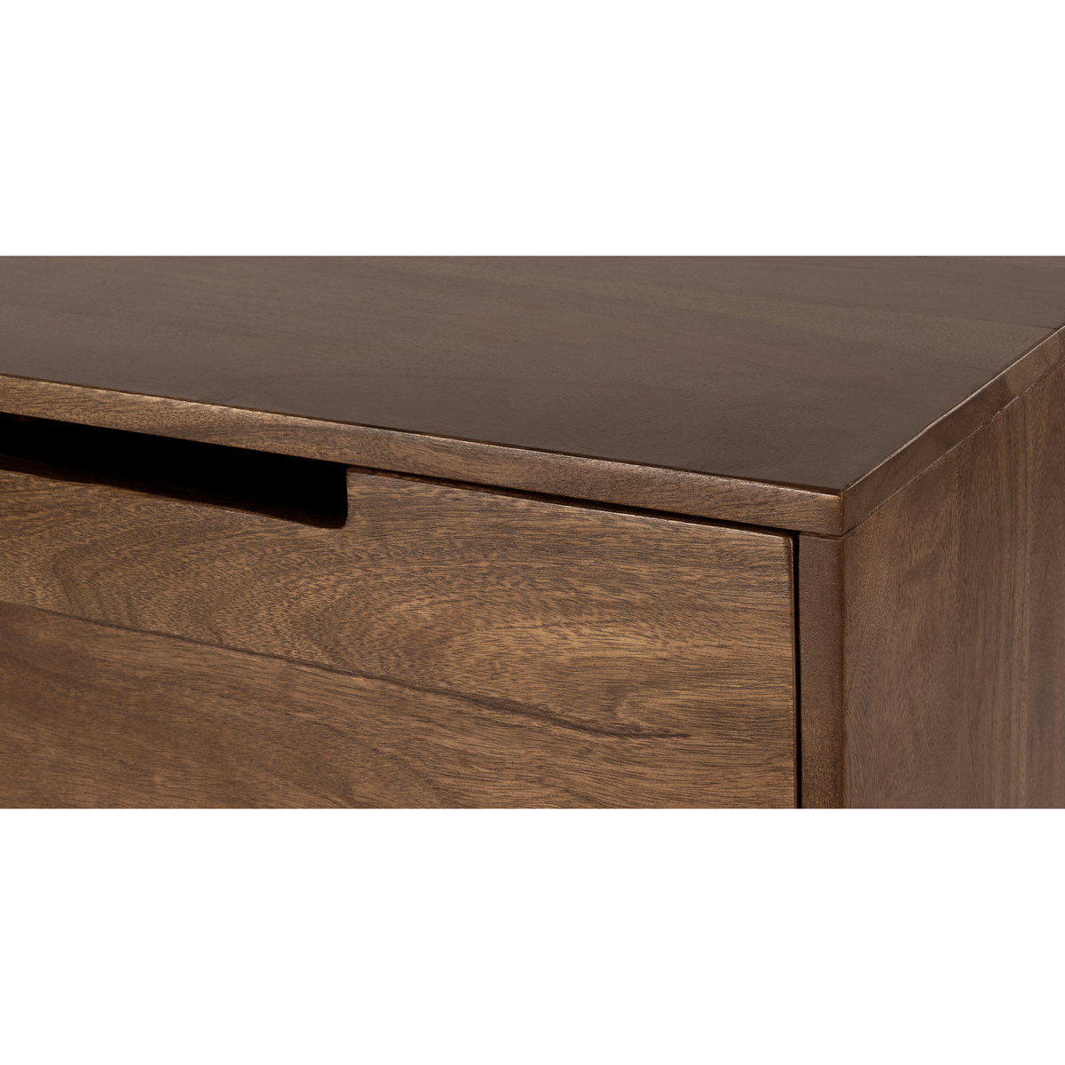 Tayma Wide Chest of Drawers, Acacia Wood & Brass – image 8