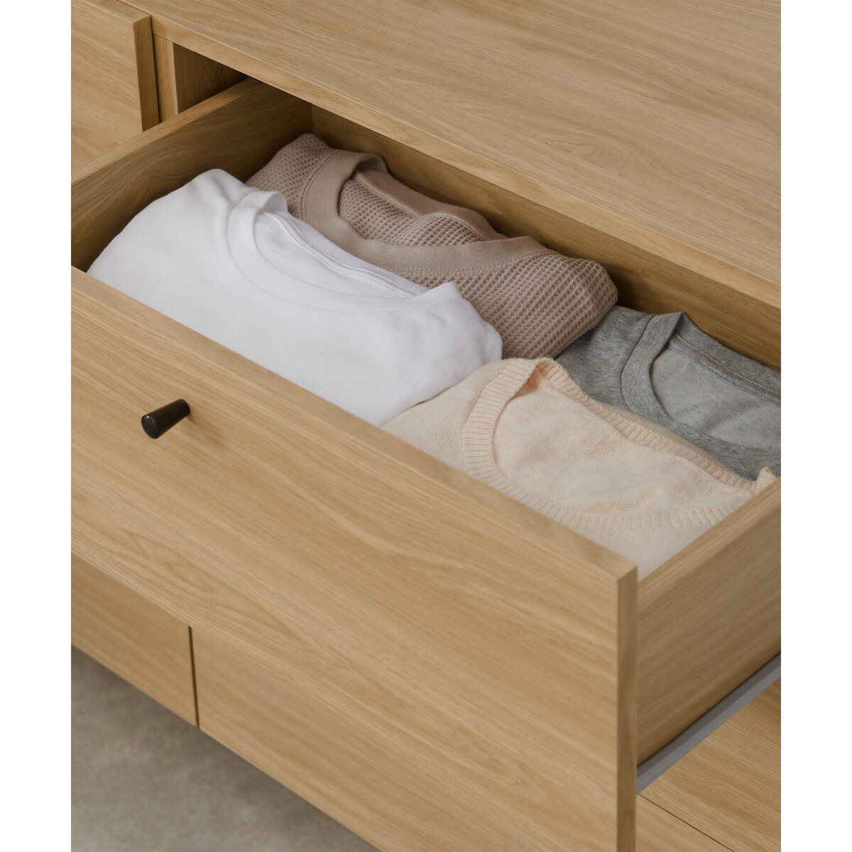 Asger Wide Chest of Drawers, Oak Effect – image 6