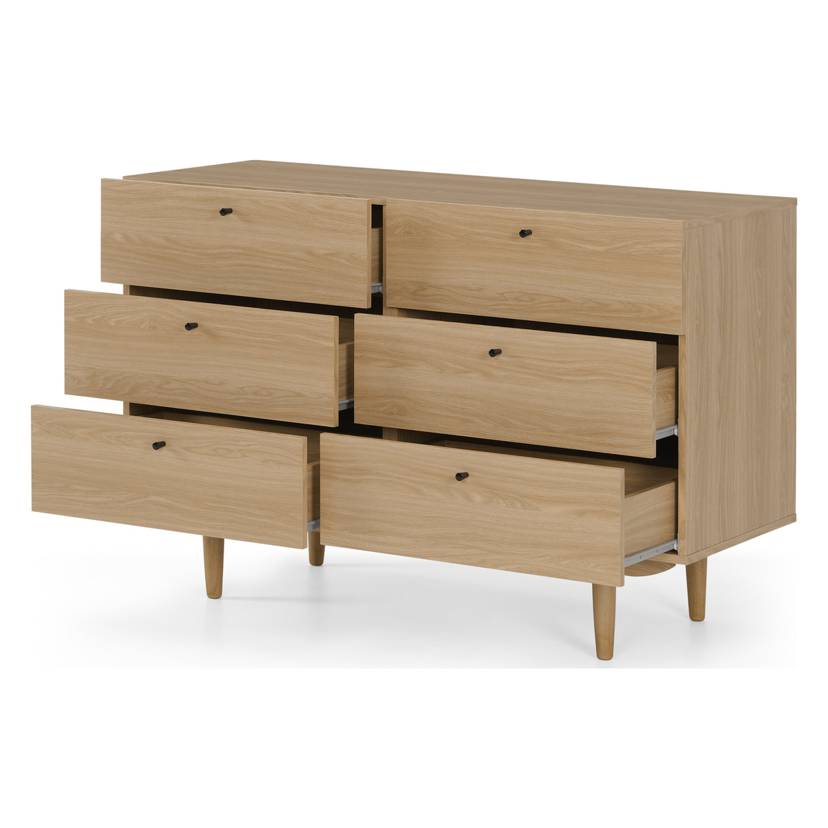Asger Wide Chest of Drawers, Oak Effect – image 7