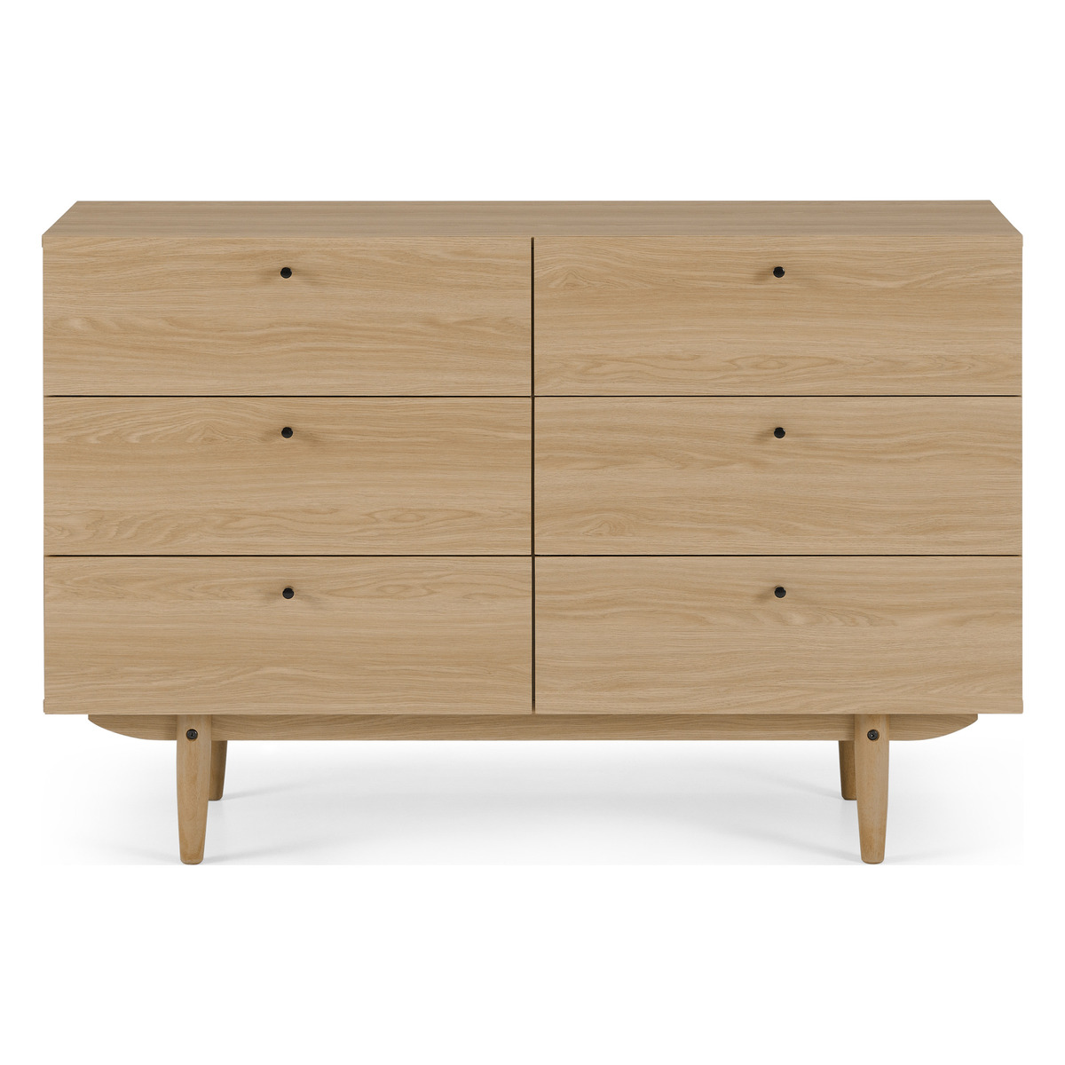 Asger Wide Chest of Drawers, Oak Effect – image 1