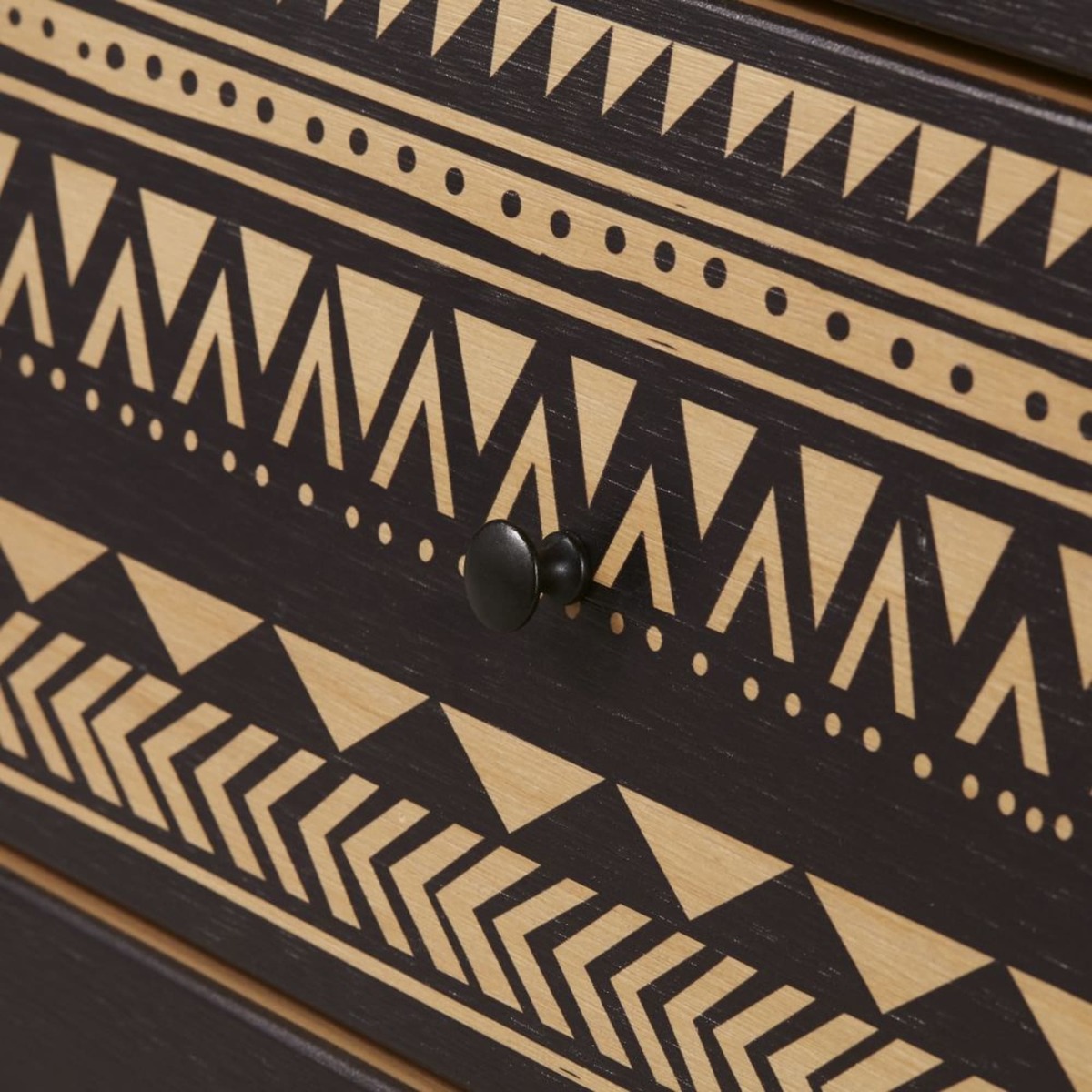 Two-tone 3-drawer chest of drawers with graphic motifs Mayana – image 3