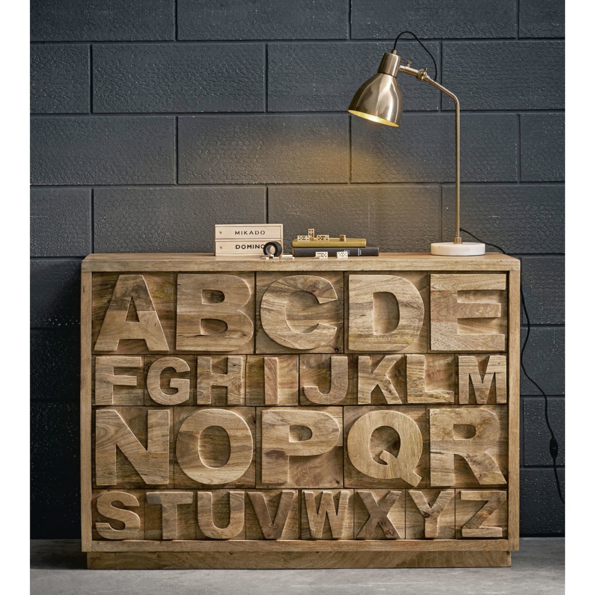 Mango wood cabinet Alphabet – image 2