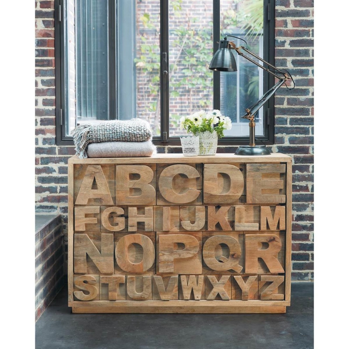 Mango wood cabinet Alphabet – image 7