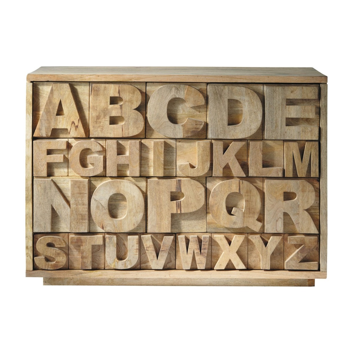 Mango wood cabinet Alphabet – image 1