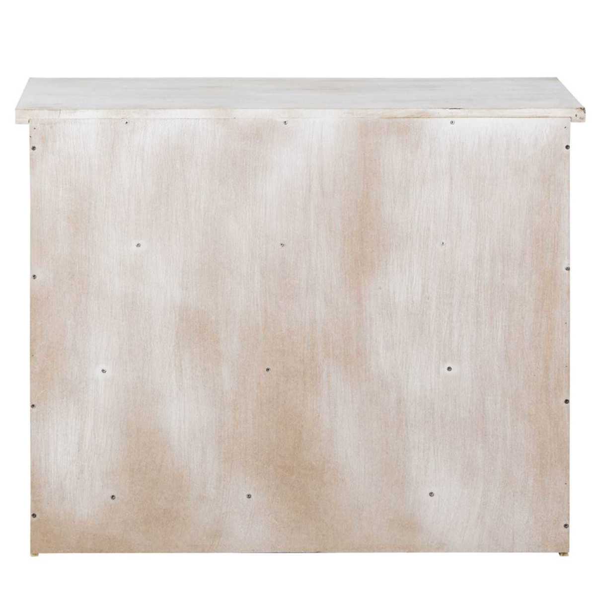 Solid mango wood carved Indian chest of drawers in white W 100cm Namaste – image 2