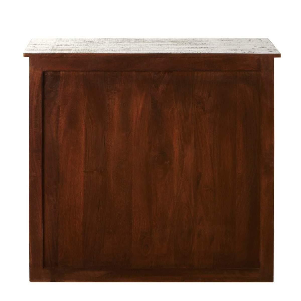 Distressed mango wood chest of drawers in white W 94cm Avignon – image 2