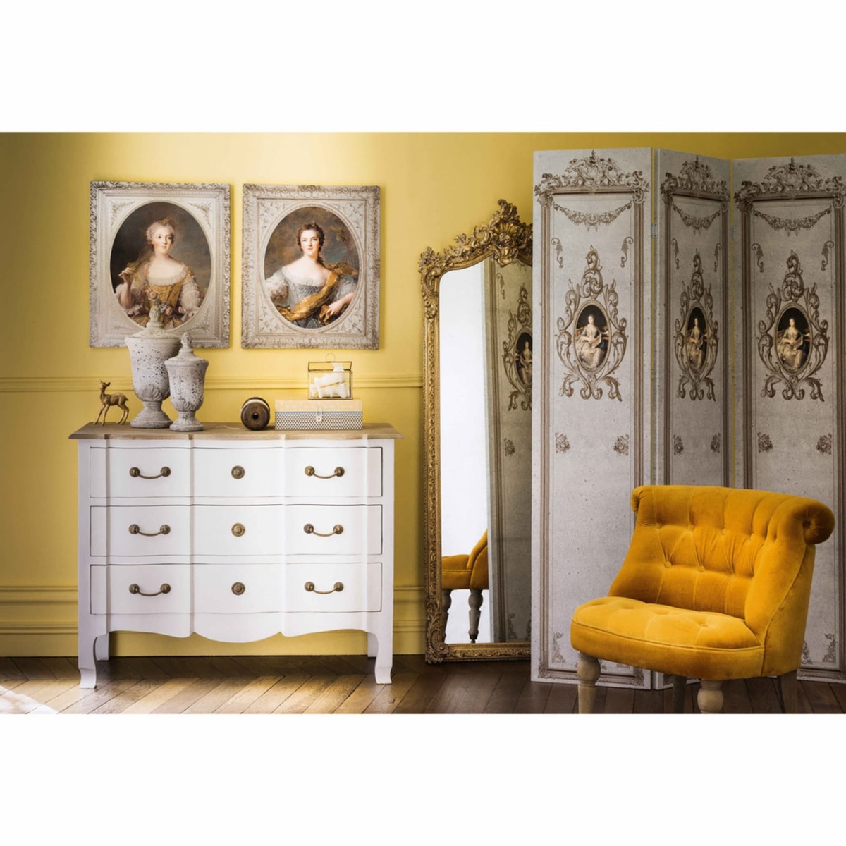 White Acacia and Mango Chest of Drawers Versailles – image 7