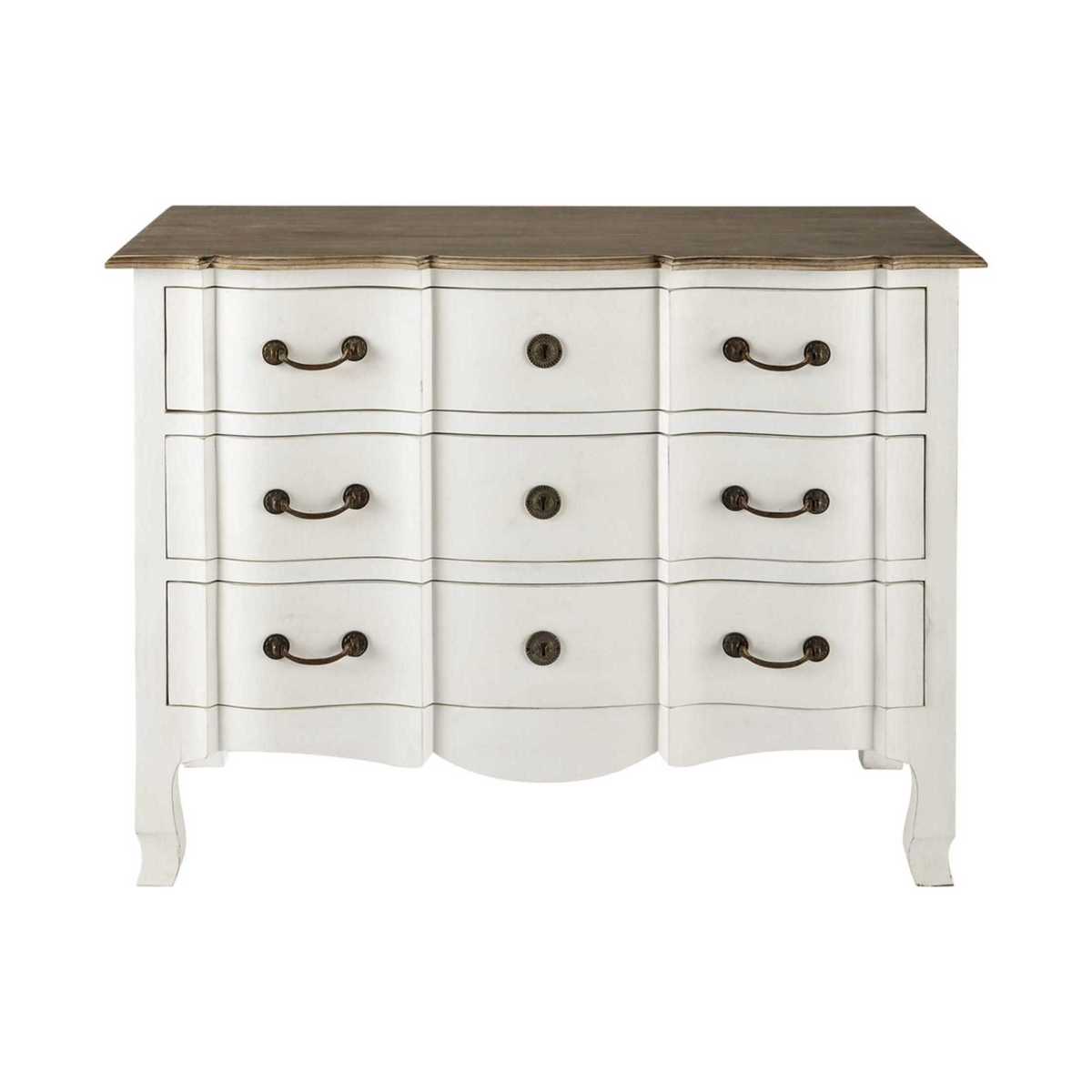 White Acacia and Mango Chest of Drawers Versailles – image 1