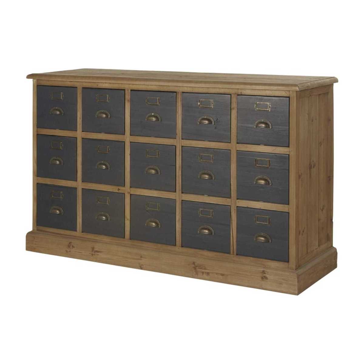 Recycled Pine 15-Drawer Storage Cabinet Toulouse – image 2
