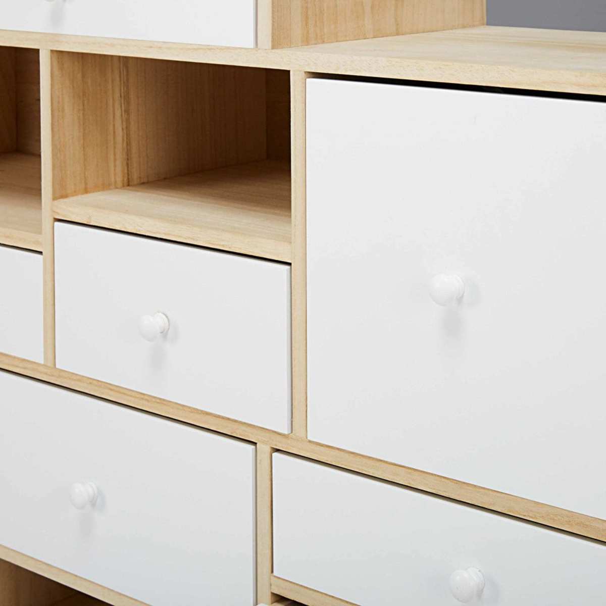White paulownia 8-drawer destructured cabinet Spring – image 4