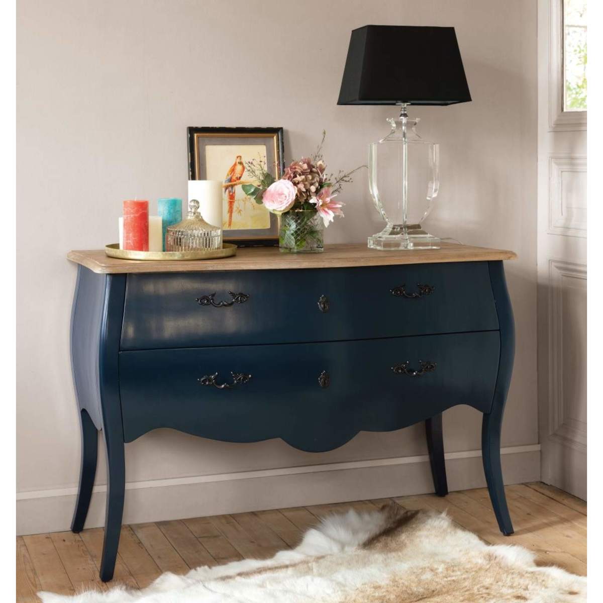 Midnight Blue 2-Drawer Chest Haute couture – image 9