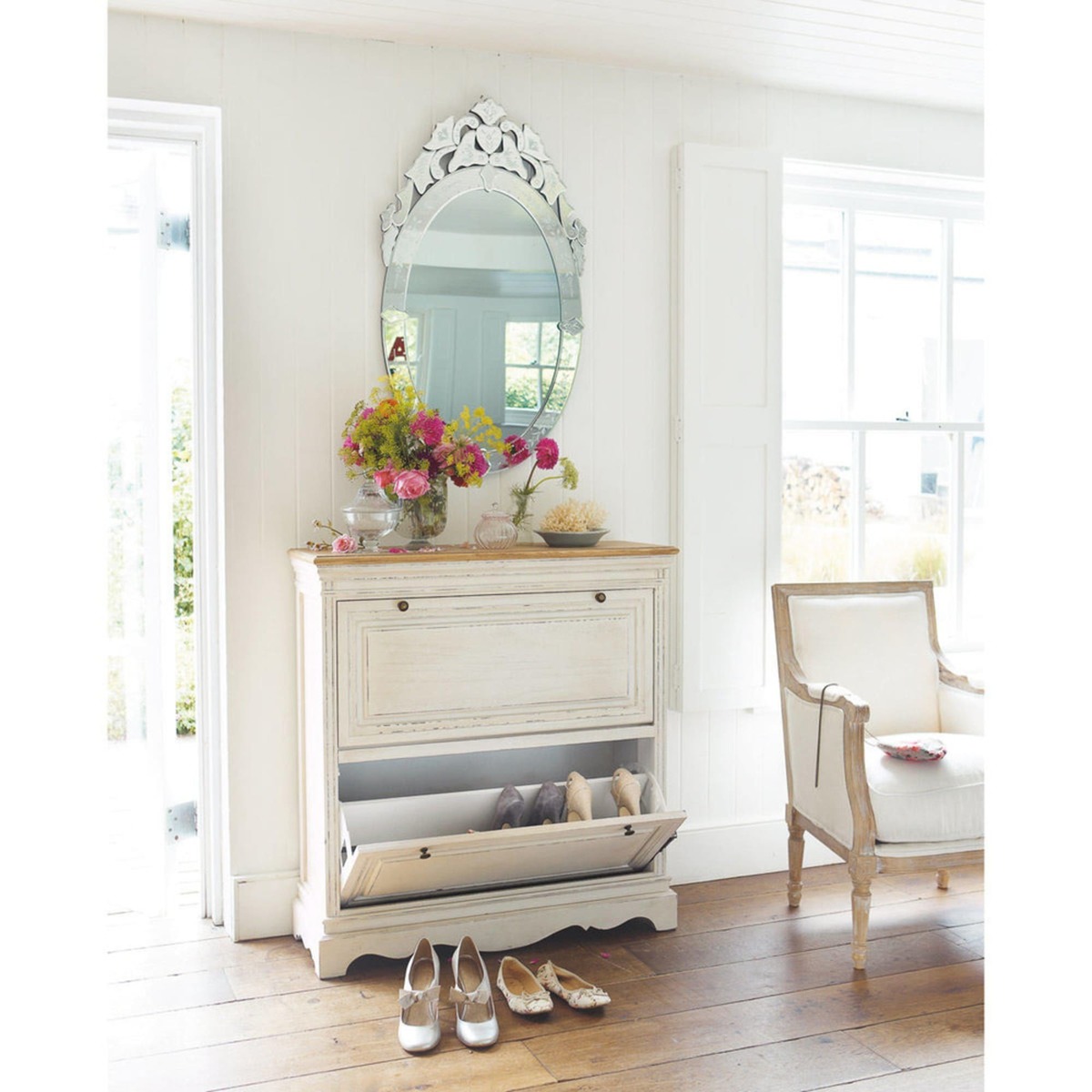 Shoe Cabinet in Cream Léontine – image 7
