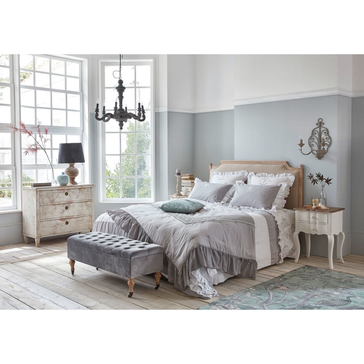 Aged Effect White Solid Pine 3-Drawer Chest of Drawers Ariane – image 4