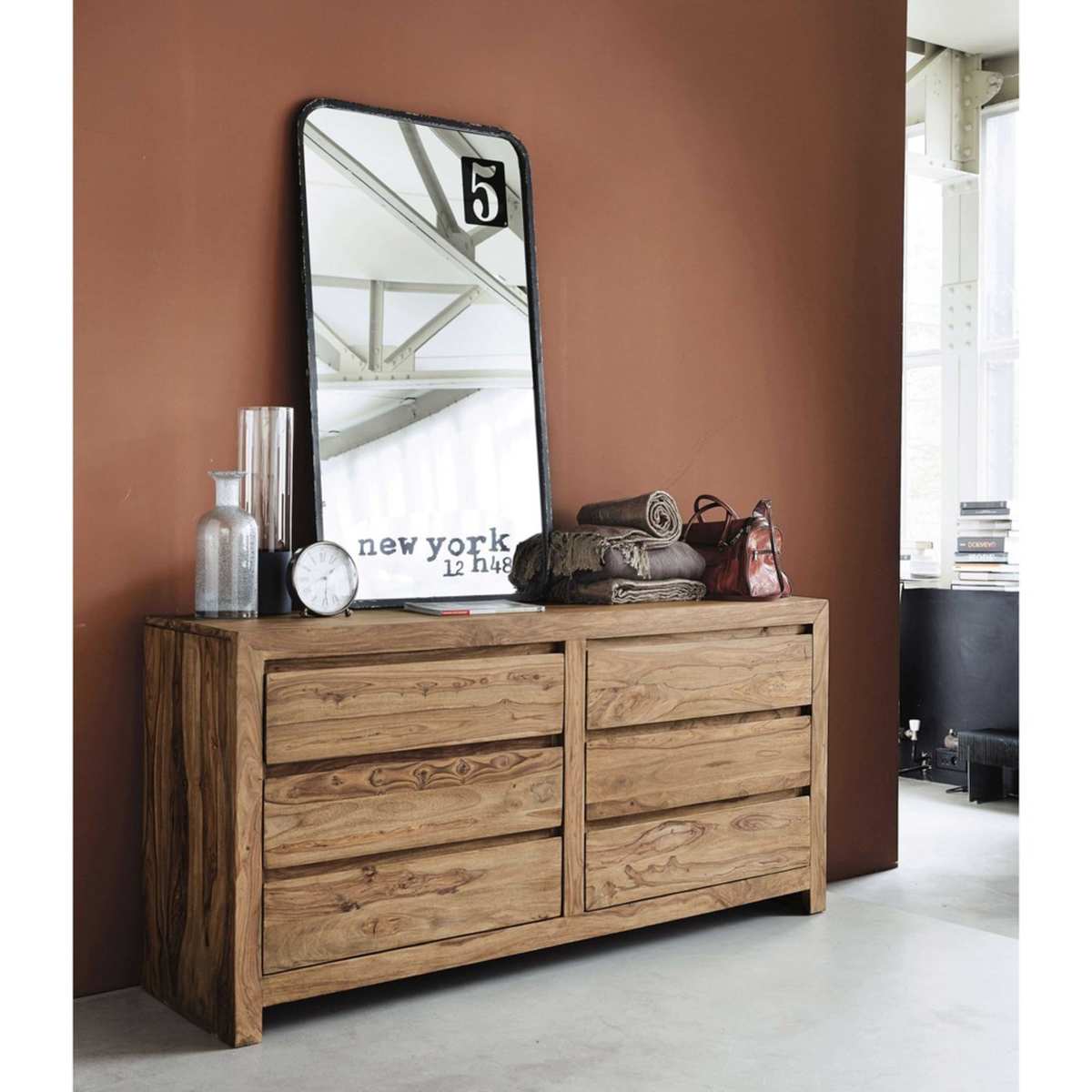 Solid Rosewood 6-Drawer Chest Stockholm – image 4