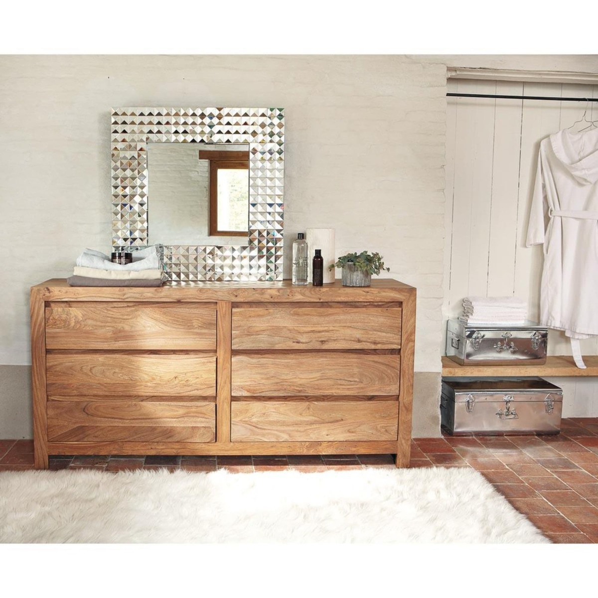 Solid Rosewood 6-Drawer Chest Stockholm – image 5
