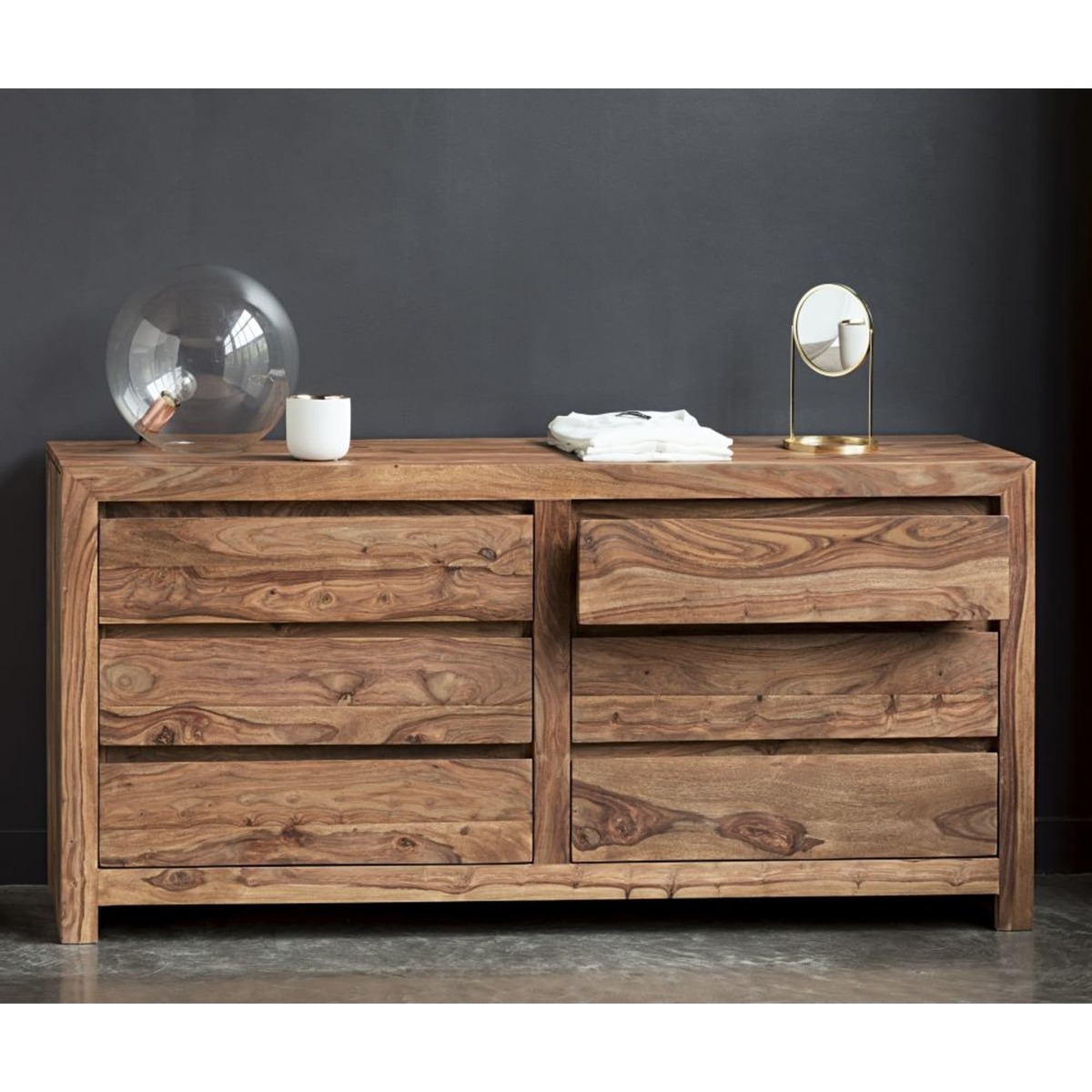 Solid Rosewood 6-Drawer Chest Stockholm – image 7