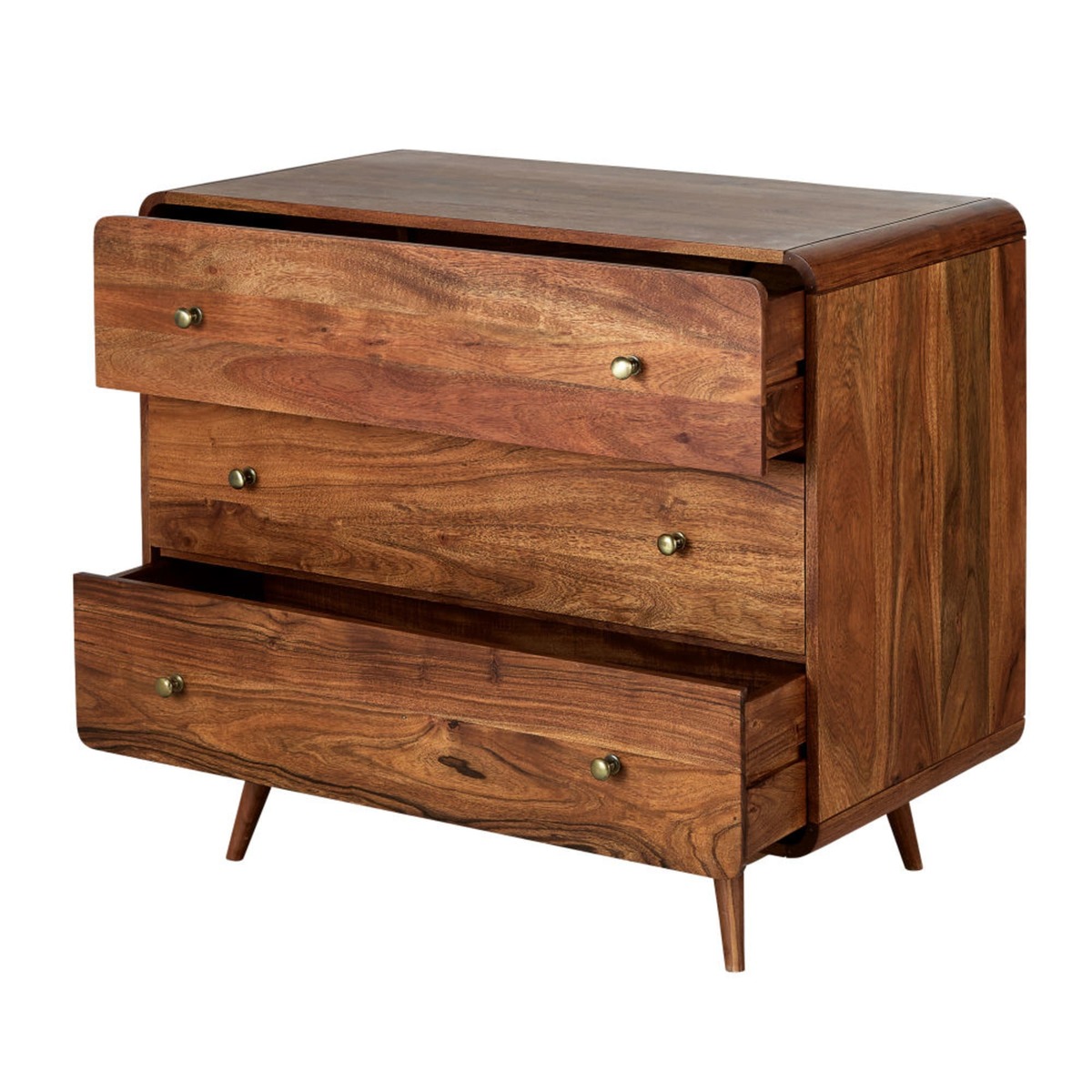 3-drawer solid acacia chest of drawers Tony – image 2