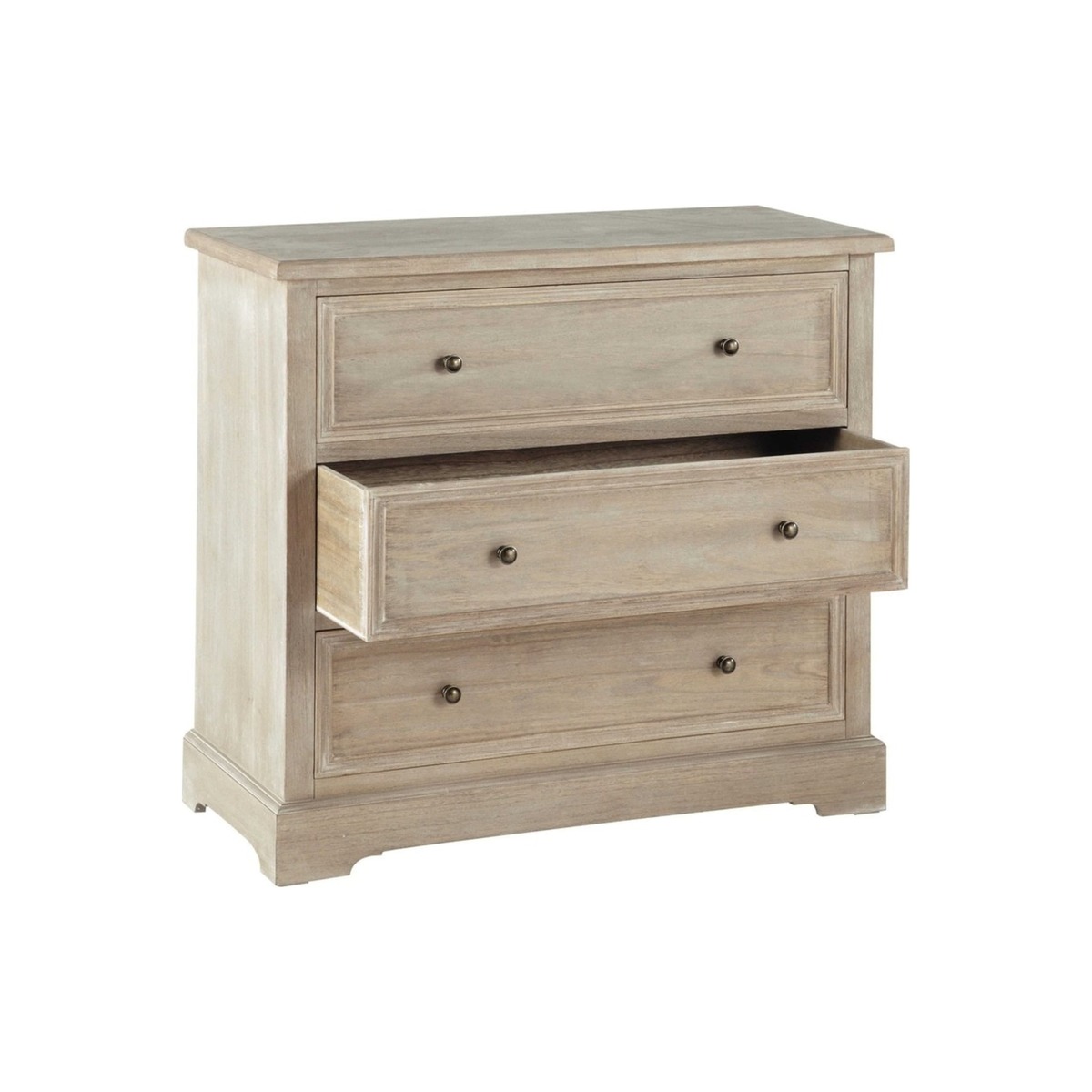 Greyed paulownia wood chest of drawers W 90cm Cavaillon – image 2